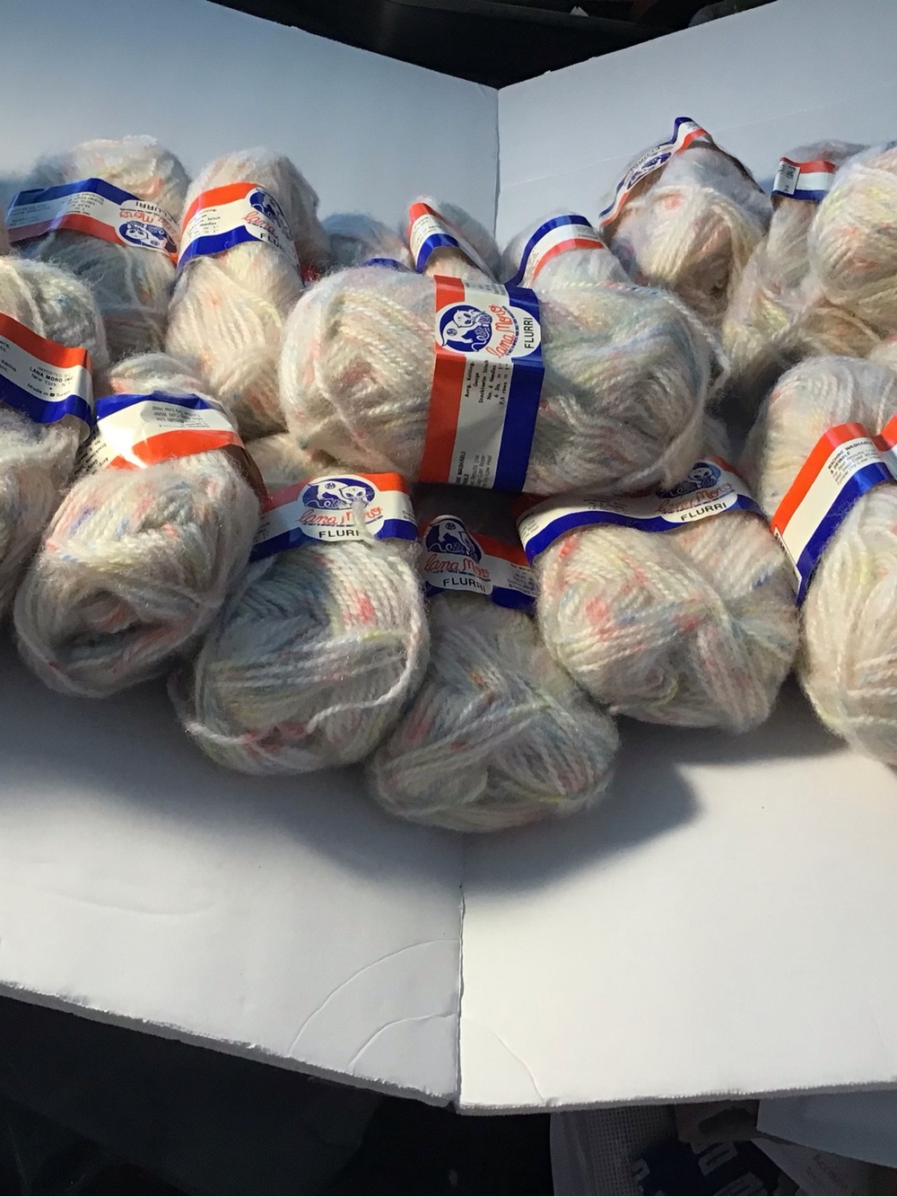 Lana Moro Flurri Brushed Soft Multicolor Cream Acrylic Yarn - 19 Pack